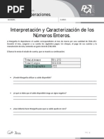 Ficha 1, Interpretación y Caracterización de Los Números Enteros