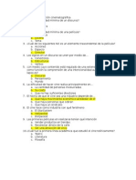 Examen Apreciación Cinematográfica