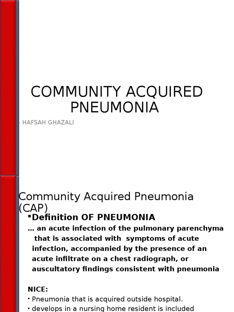 Community Acquired Pneumonia Overview | PDF | Pneumonia | Medical ...