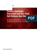 Firearm Justifiable Homicides and Non-Fatal Self-Defense Gun Use