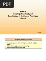 ECE402 Sampling of Analog Signals Quantization of Continuous-Amplitude Signals