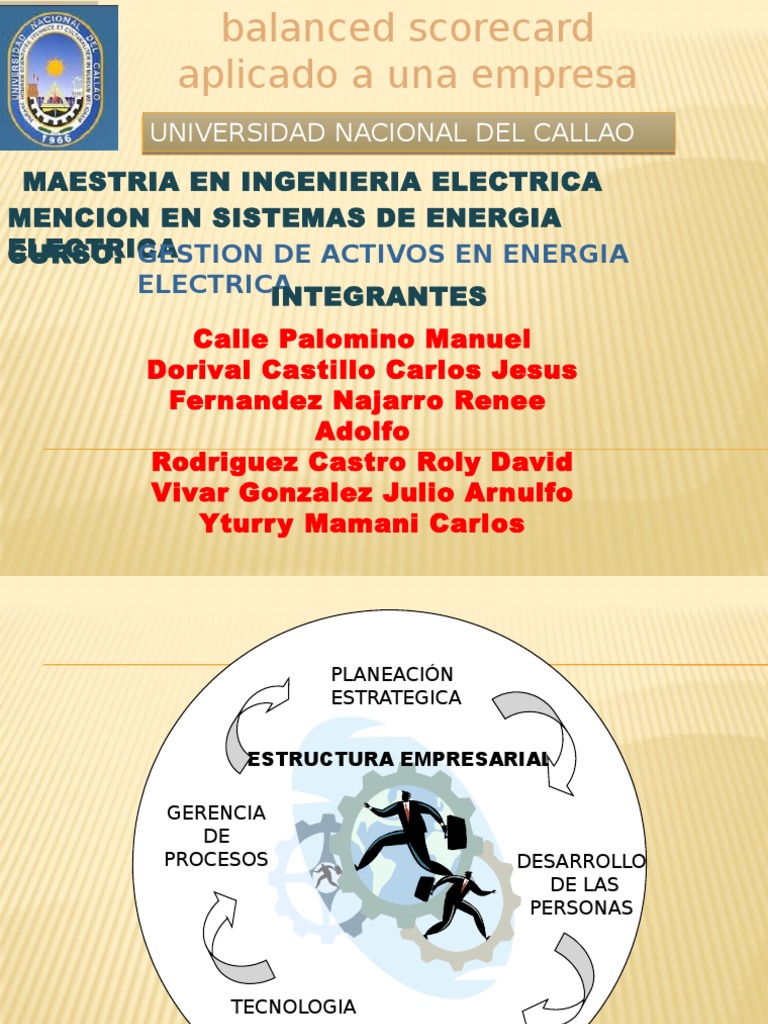 Balanced Scorecard en Empresas Eléctricas | PDF | Planificación ...