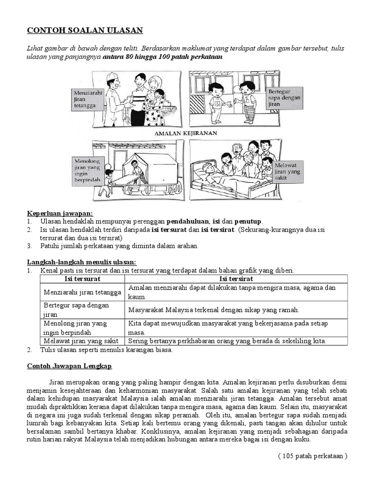 Contoh Jawapan Karangan Pendek Pt3