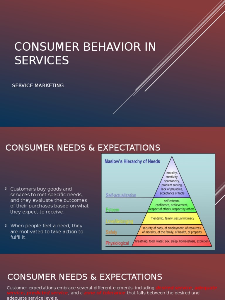 Consumer Behavior in Service Marketing | PDF | Consumer Behaviour ...