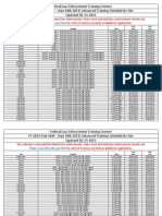 Federal Training Schedule 