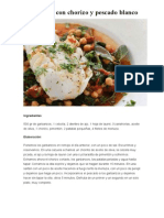 Garbanzos Con Chorizo y Pescado Blanco