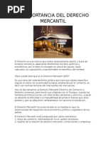 La Importancia Del Derecho Mercantil
