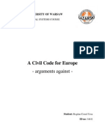 Arguments Against a EU Civil Code