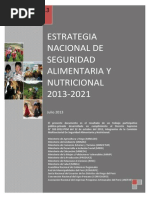 ESTRATEGIA NACIONAL DE SEGURIDAD ALIMENTARIA Y NUTRICIONAL 2013 - 2021 