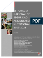 ESTRATEGIA NACIONAL DE SEGURIDAD ALIMENTARIA Y NUTRICIONAL 2013 - 2021 