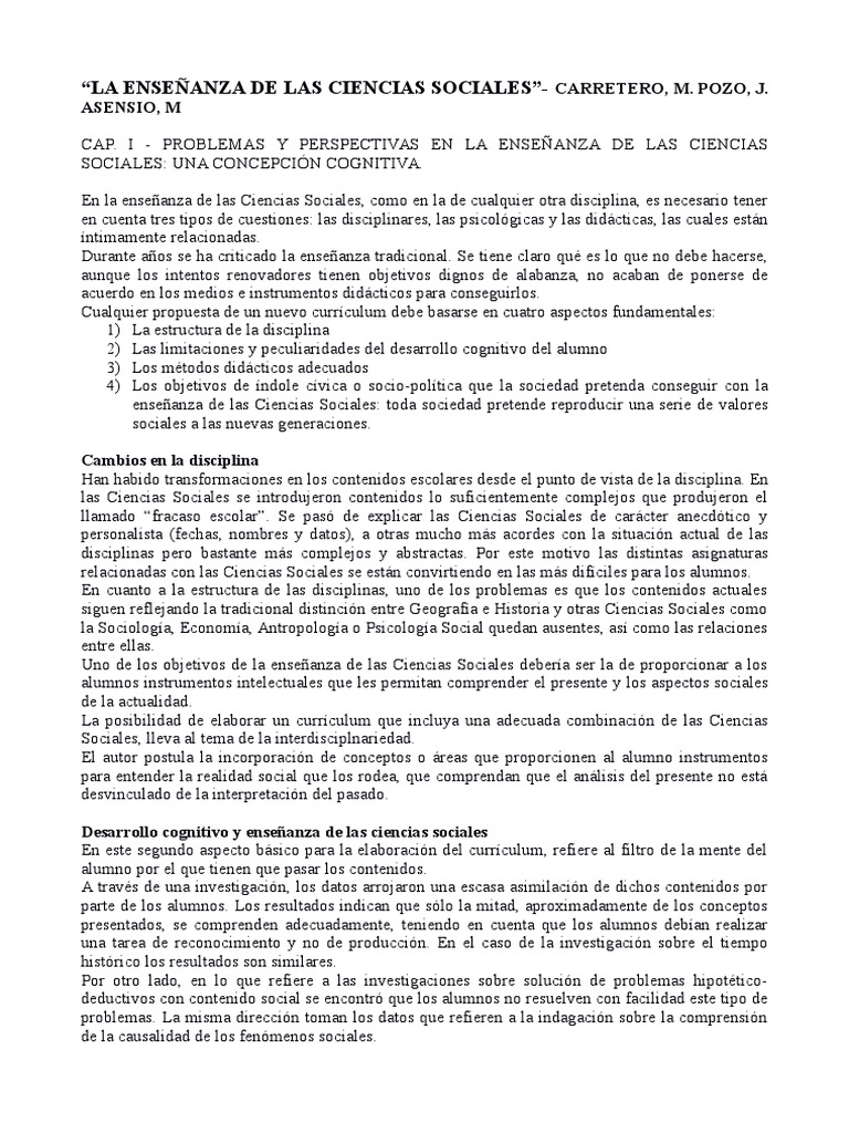 Retos en la Enseñanza de Ciencias Sociales | PDF | Aprendizaje ...