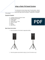 How To Setup A Basic PA Sound System