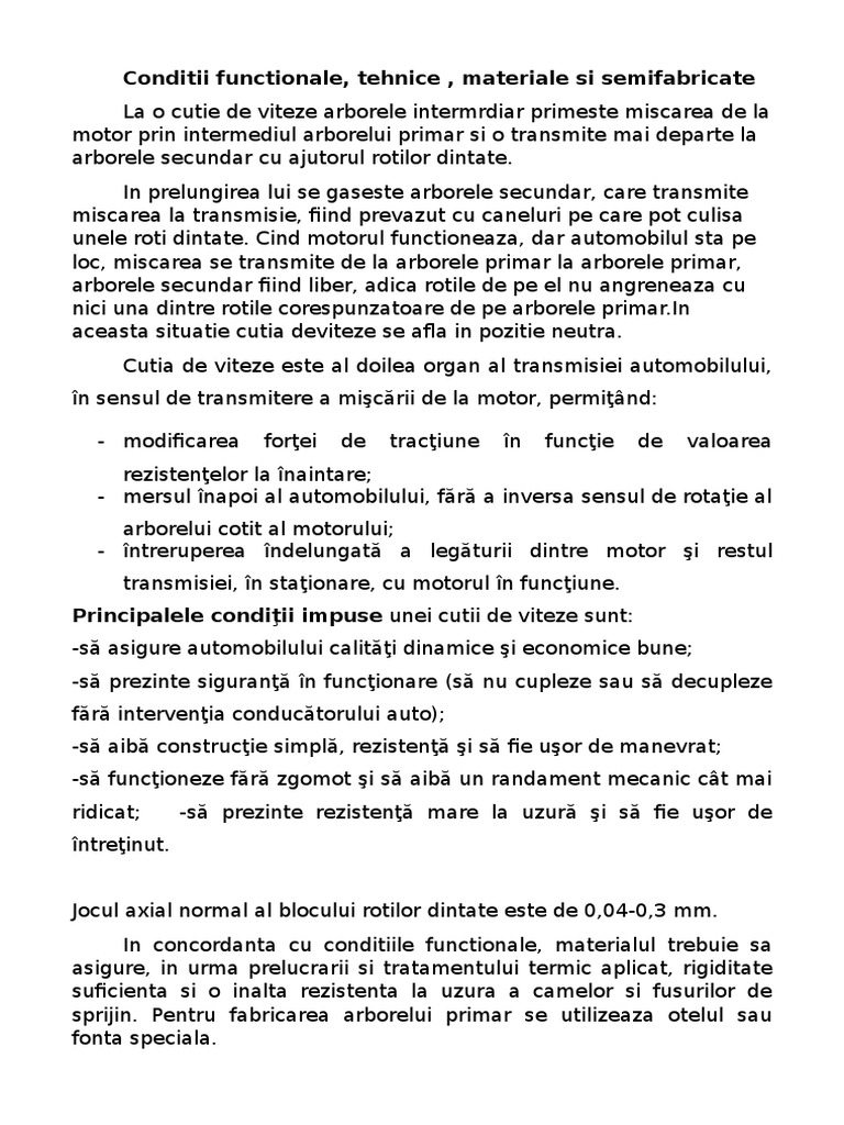 Fabricarea Si Repararea Auto Proiect | PDF