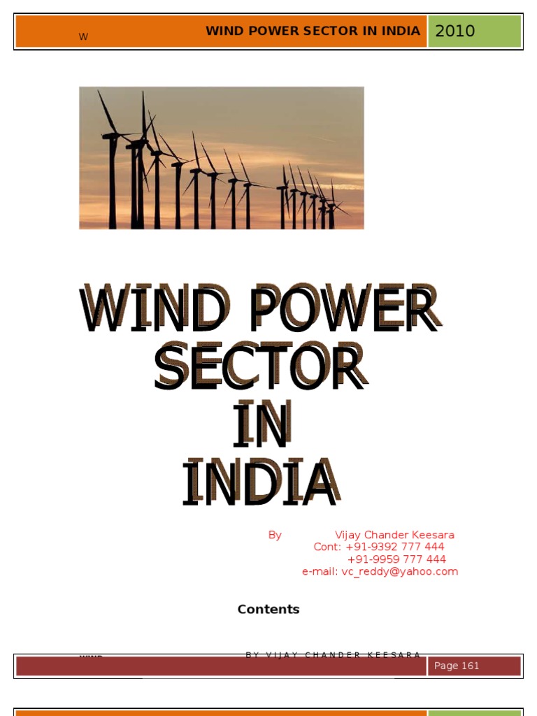 Wind Power Sector in India | PDF