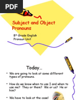 Subject and Object Pronouns