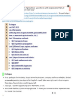 CSAT 2014 Answerkey - Agriculture MCQs With Explanation