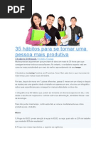 35 Hábitos Para Se Tornar Uma Pessoa Mais Produtiva
