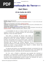 A Nacionalização Da Terra