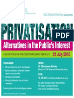 Alternatives in The Public's Interest: 21 July 2015