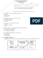 Prueba de Ciencias Naturales VERTE IVER