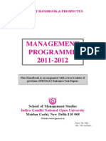 MBA IGNOU Management 2011 12