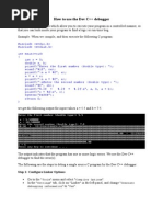 Lab03 Supplement - How To Use Dev C++ Debugger