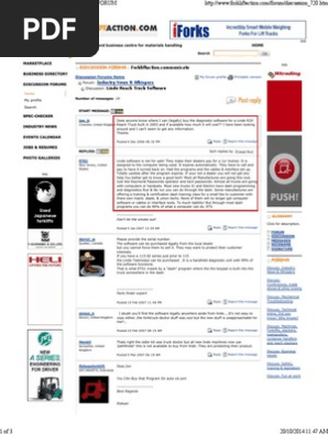 Linde Reach Truck Software, DISCUSSION FORUM