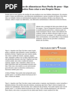 Exemplo de Planos de alimentacao Para Perda de peso - Siga Este Guia Informativo Para criar o seu Proprio Menu