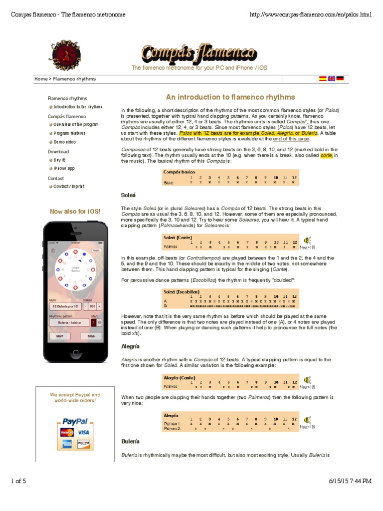 Compas Flamenco The Flamenco Metronome Pdf Southern European