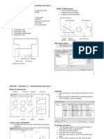 Autocad - Handout # 2 - Dimensioning and Layers Dimensioning in Autocad Dimensions-Special Text Labels With Attached Lines Kinds of Dimensions