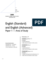 2008HSC English Standard Advanced Paper1