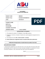 MBM202 Assignment SOM (0115) - 1