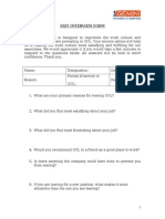 Exit Interview Form