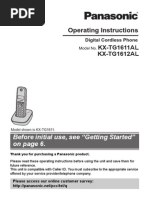 Panasonic Cordless Handset User Guide