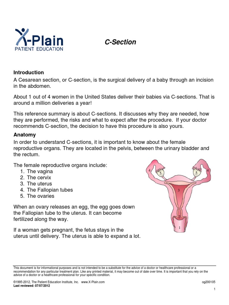 cesarean section case study scribd