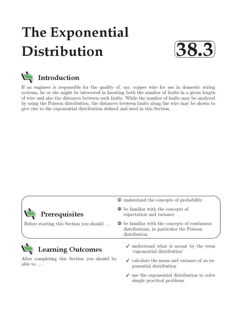 The Exponential Distribution | PDF | Probability Distribution | Mean