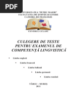 Culegere Teste Competenta Lingvistica PDF