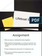 Lifeboat Ethics Presentation/Assignment