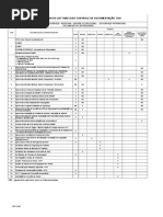 Check List - Tabela de Controle de Documentação - SSO - 01568 [ E 1 ]
