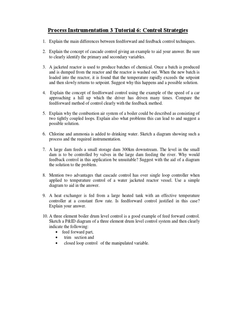 Control Strategies in Process Instrumentation | PDF