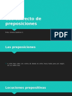 Uso Correcto de Preposiciones