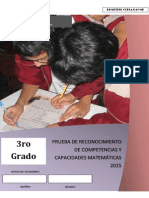 Propuesta de Examen de Matematica 3º UGEL 03 Ccesa007