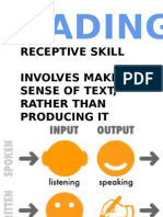 Receptive Skill Involves Making Sense of Text, Rather Than Producing It