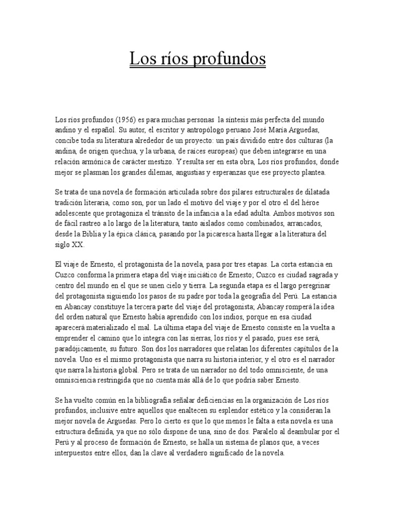 Los Ríos Profundos | PDF | Science | Ciencia filosófica