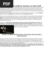 Analisando As Práticas Sexuais Na Vida Cristã