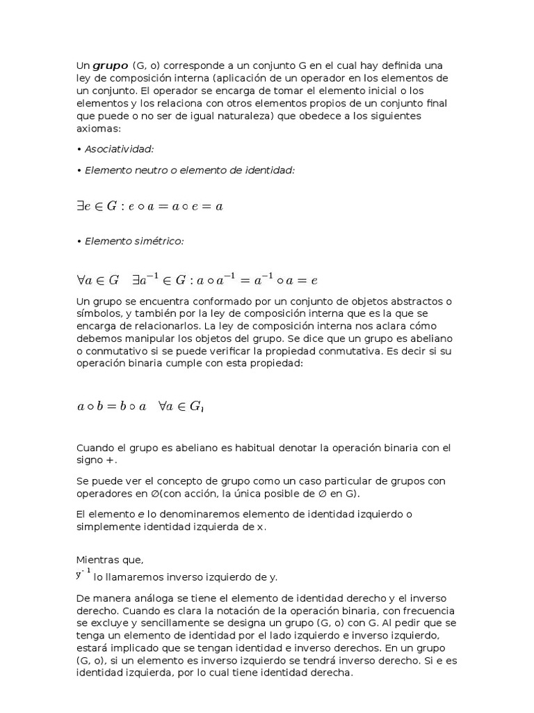 Act 6 - Mate | PDF | Grupo (Matemáticas) | Teoría de grupo