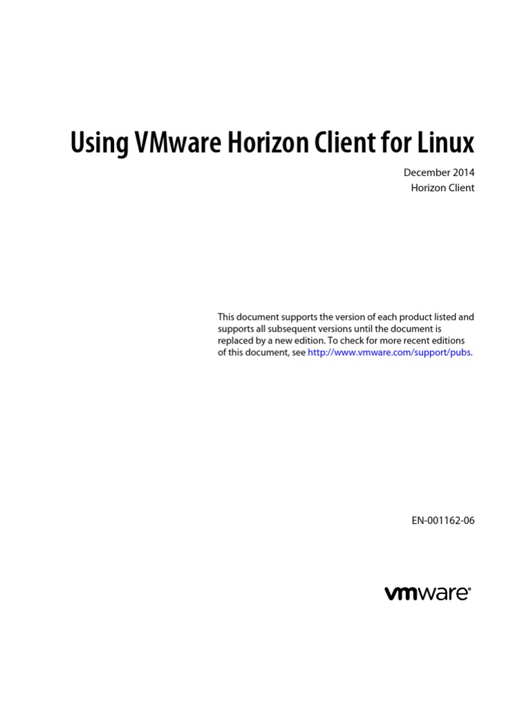 Horizon Client Linux Document | PDF | Remote Desktop Services | Command ...