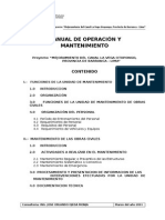 Manual de Operacion y Mantenimiento La Vega