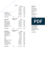 Planiha de Custos de Receitas