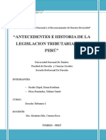 Antecedentes e Historia de La Legislacion Tributaria en El Peru
